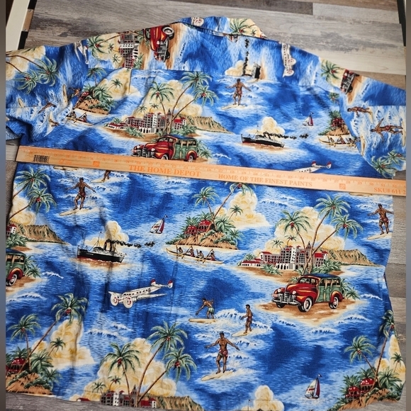 RJC Made in Hawaii Men's 4XL Tropical Button Down Shirt Surfers - Picture 7 of 10